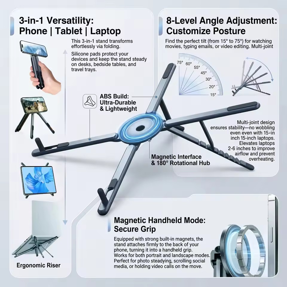 Tablet Holder Accessories - Przenośny magnetyczny uchwyt na telefon i