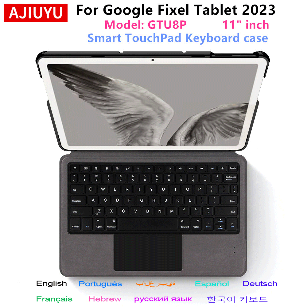 Tablet Keyboard Case - AJIUYU Etui z klawiaturą i touchpadem