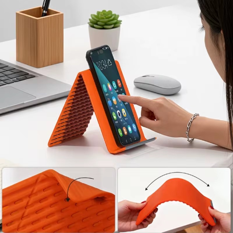 Tablet Holder Accessories - Elastyczny, składany silikonowy uchwyt na telefon,