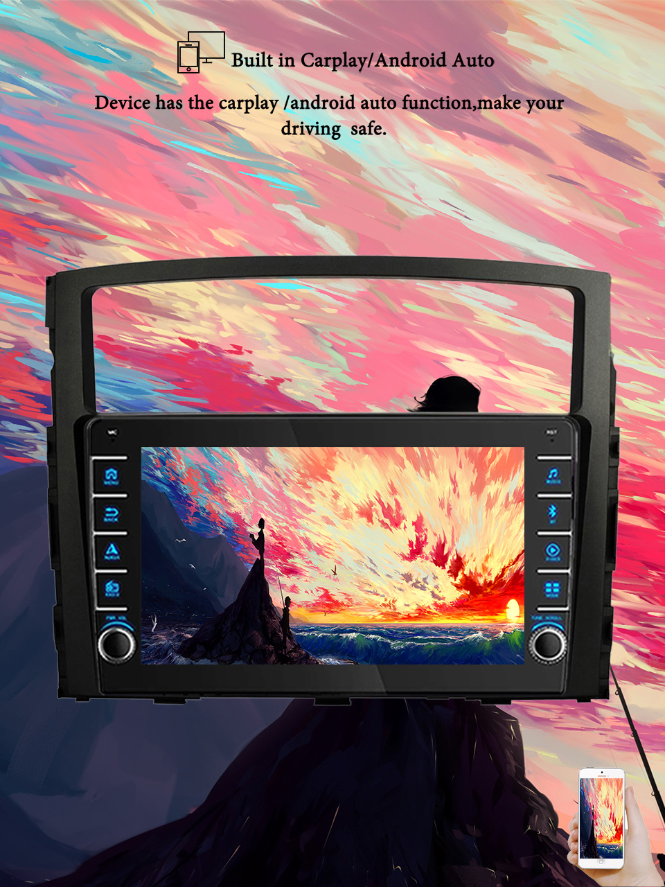 Tablet Danish Mobile & Accessories Photos - 8G+128G Android 14 dla Mitsubishi Pajero