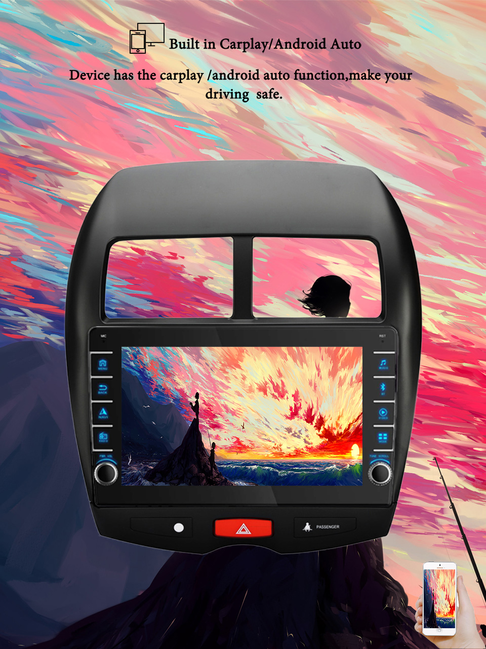Tablet Danish Mobile & Accessories Photos - 8G+128G Android 14 Dla Mitsubishi ASX