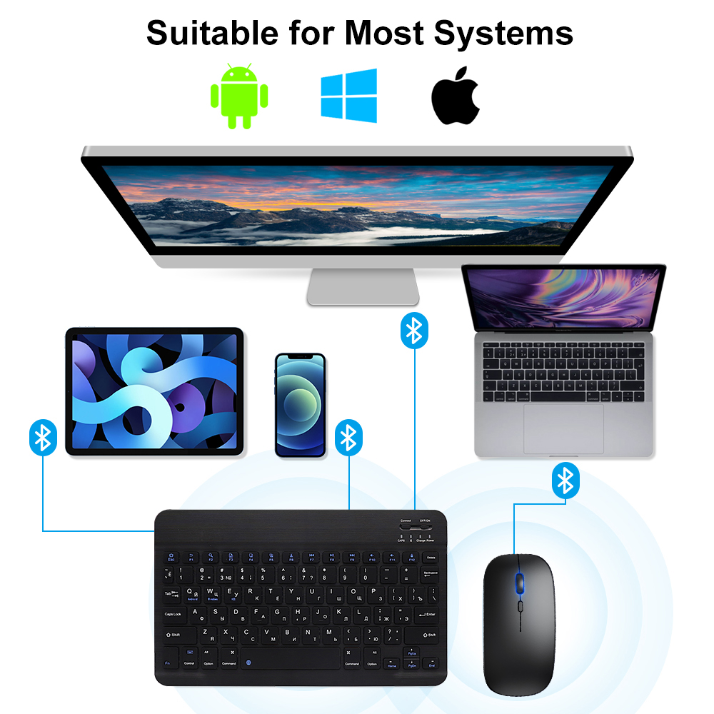 Klawiatura i mysz Bluetooth do – Android Tablet Gaming Accessories recenzja i cena