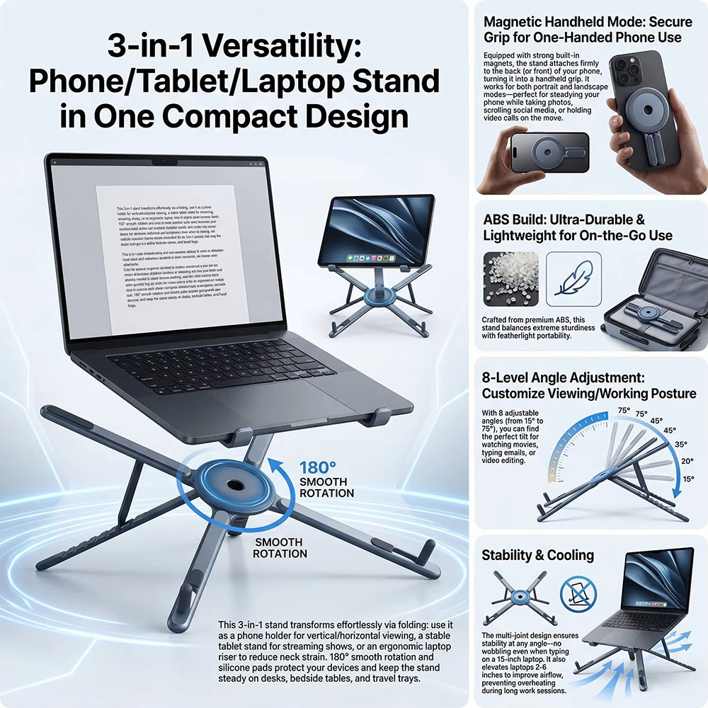 Przenośny magnetyczny uchwyt n – Tablet Holder Accessories recenzja i cena