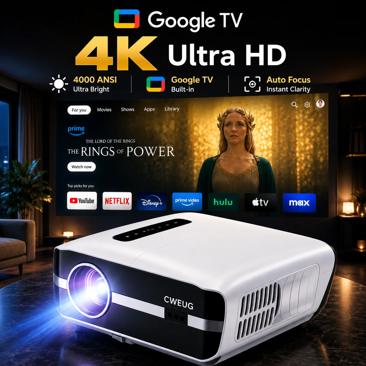 Projektor NewA9S 4k z automaty – Android Tablet Gaming Accessories recenzja i cena